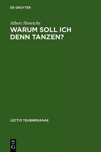 Warum soll ich denn tanzen? cover