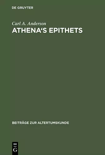 Athena's Epithets cover