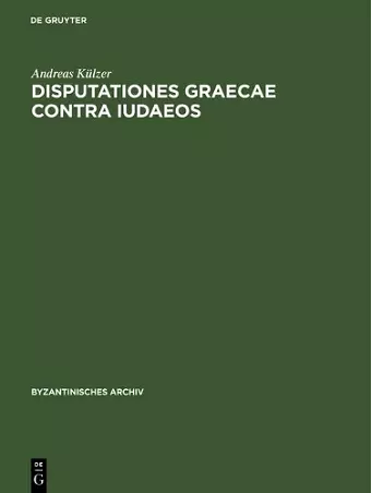 Disputationes graecae contra ludaeos cover
