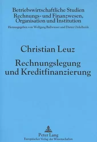 Rechnungslegung Und Kreditfinanzierung cover