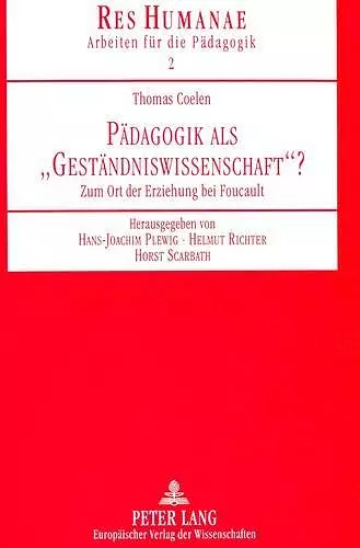 Paedagogik ALS «Gestaendniswissenschaft»? cover