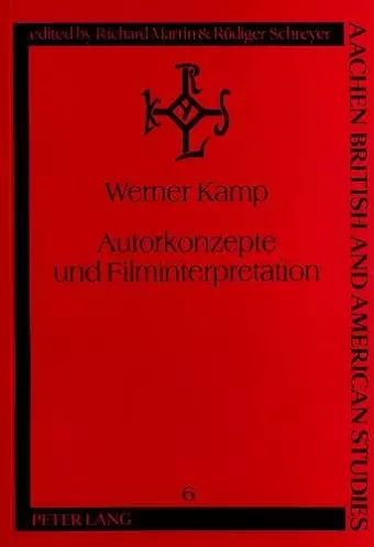 Autorkonzepte Und Filminterpretation cover