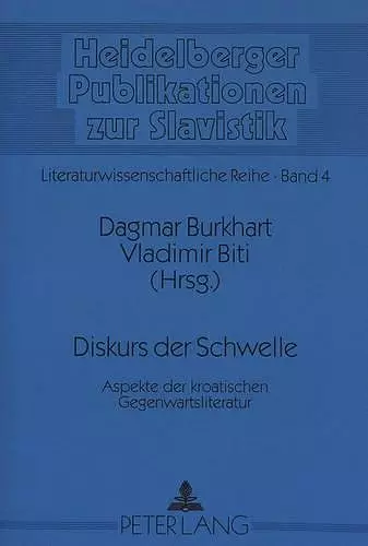 Diskurs Der Schwelle cover