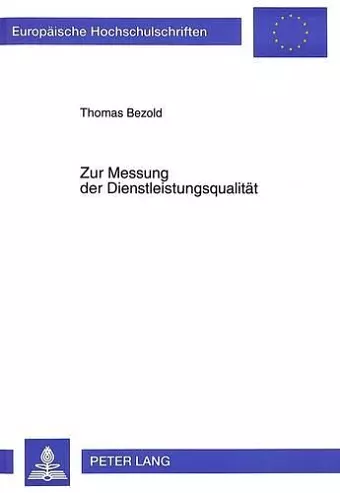 Zur Messung Der Dienstleistungsqualitaet cover