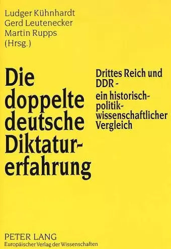 Die Doppelte Deutsche Diktaturerfahrung cover