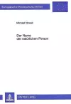 Der Name Der Natuerlichen Person cover