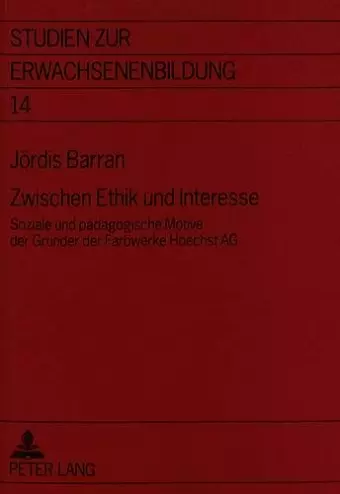 Zwischen Ethik Und Interesse cover