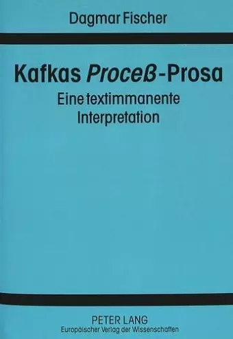 Kafkas «Proceß»-Prosa cover