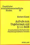 Aufrufe Zum Ungehorsam Und § 111 Stgb cover