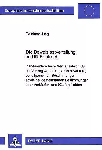 Die Beweislastverteilung Im Un-Kaufrecht cover