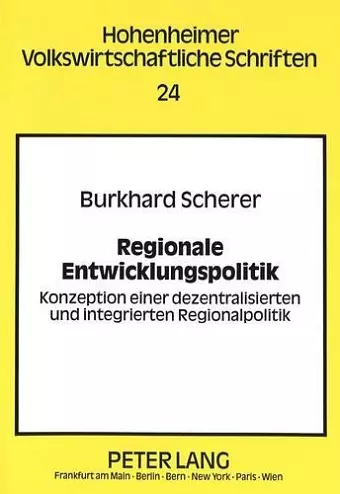 Regionale Entwicklungspolitik cover