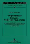 Programmierter Unterricht - Fossil Oder Neue Chance cover