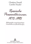 Russische Prosaautorinnen 1975-1995 cover