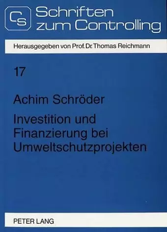 Investition Und Finanzierung Bei Umweltschutzprojekten cover