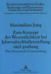 Zum Konzept Der Wesentlichkeit Bei Jahresabschlußerstellung Und -Pruefung cover