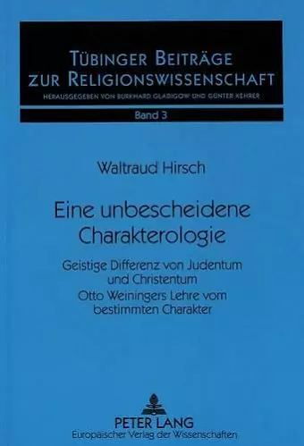 Eine Unbescheidene Charakterologie cover