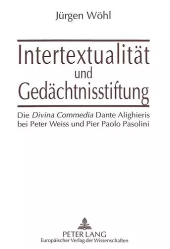 Intertextualitaet und Gedaechtnisstiftung cover