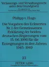 Die Vorgaben Des Eckwertes Nr. 1 Der Gemeinsamen Erklaerung Der Beiden Deutschen Regierungen Vom 15.06.1990 Fuer Die Enteignungen in Den Jahren 1945-1949 cover