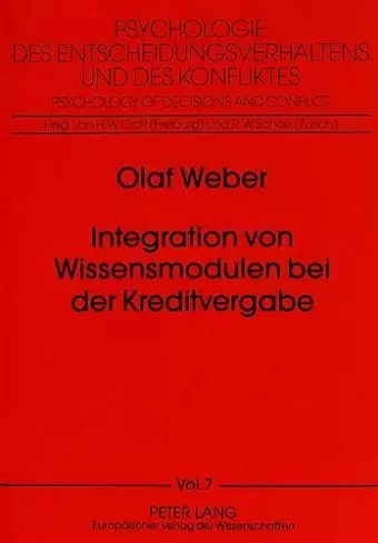 Integration Von Wissensmodulen Bei Der Kreditvergabe cover