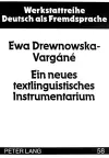 Ein Neues Textlinguistisches Instrumentarium cover