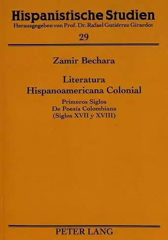 Literatura Hispanoamericana Colonial cover