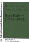 René Kalisky (1936-1981) cover