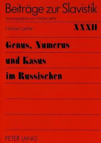 Genus, Numerus Und Kasus Im Russischen cover