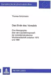 Das Ende Des «Vorwaerts» cover