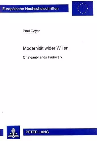 Modernitaet Wider Willen cover