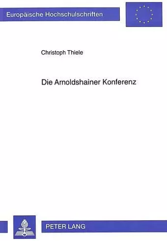 Die Arnoldshainer Konferenz cover