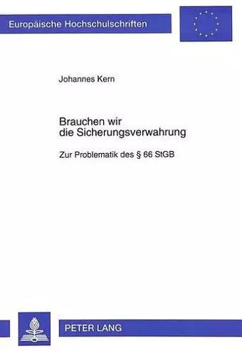 Brauchen Wir Die Sicherungsverwahrung cover