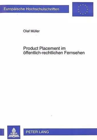 Product Placement Im Oeffentlich-Rechtlichen Fernsehen cover