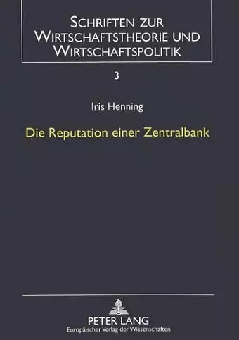 Die Reputation Einer Zentralbank cover