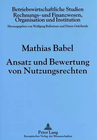 Ansatz Und Bewertung Von Nutzungsrechten cover