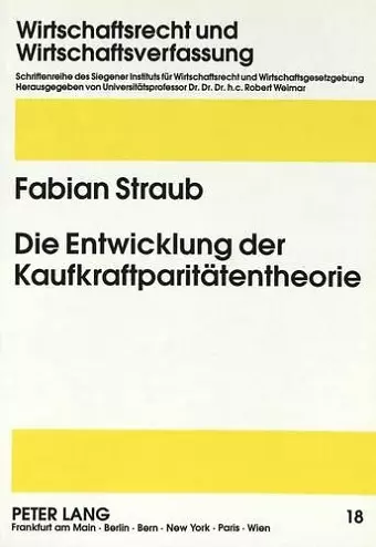 Die Entwicklung Der Kaufkraftparitaetentheorie cover