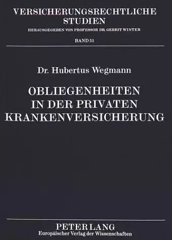 Obliegenheiten in Der Privaten Krankenversicherung cover