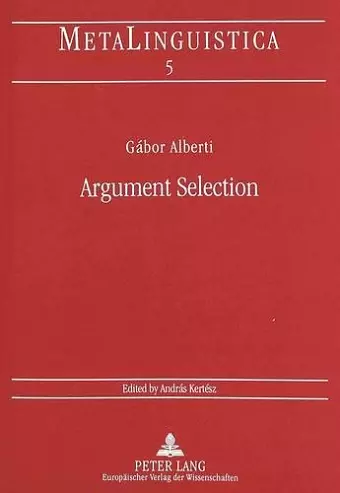 Argument Selection cover