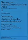 Naturrecht, Rechtsphilosophie Oder Rechtstheorie? cover