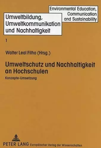 Umweltschutz Und Nachhaltigkeit An Hochschulen cover