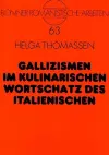 Gallizismen Im Kulinarischen Wortschatz Des Italienischen cover