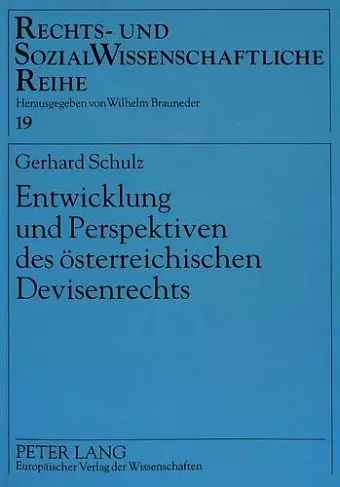 Entwicklung Und Perspektiven Des Oesterreichischen Devisenrechts cover