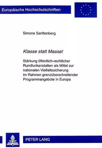 «Klasse Statt Masse!» cover