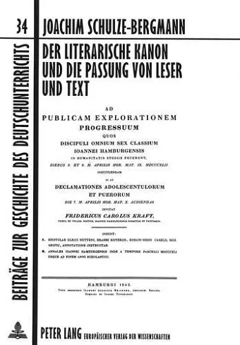 Der Literarische Kanon Und Die Passung Von Leser Und Text cover