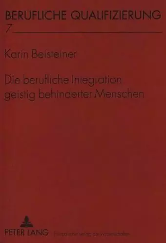 Die Berufliche Integration Geistig Behinderter Menschen cover