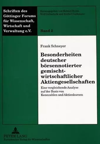 Besonderheiten Deutscher Boersennotierter Gemischtwirtschaftlicher Aktiengesellschaften cover