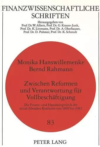 Zwischen Reformen Und Verantwortung Fuer Vollbeschaeftigung cover