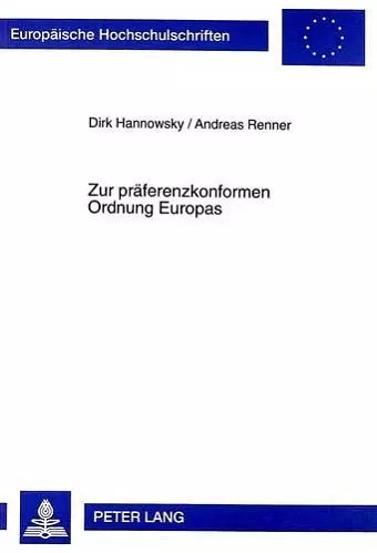 Zur Praeferenzkonformen Ordnung Europas cover