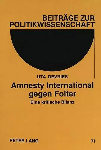 Amnesty International Gegen Folter cover