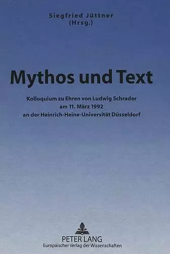 Mythos Und Text cover