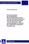 Die Auswirkungen Der Europaeischen Menschenrechtskonvention Und Des Un-Uebereinkommens Ueber Die Rechte Des Kindes Vom 20. November 1989 Auf Rechtsfragen Im Bereich Der Medizinisch Assistierten Fortpflanzung cover